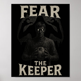 Poster Gardien de but de football effrayant Horreur Peur