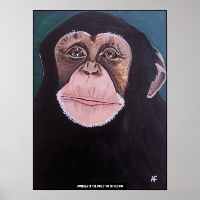 Poster Gardien de la forêt Peinture d'Alfred Fox (Devant)