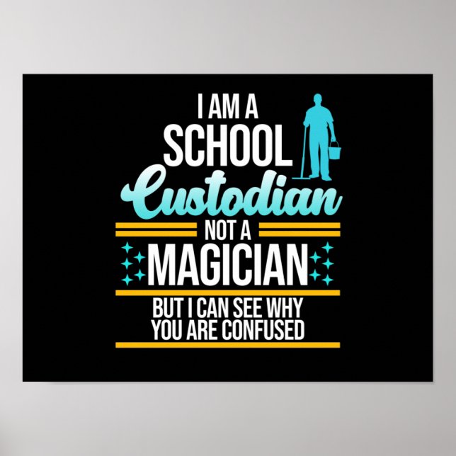 Poster Gardien de l'école Magicien Gardien Janitor Graphi (Devant)