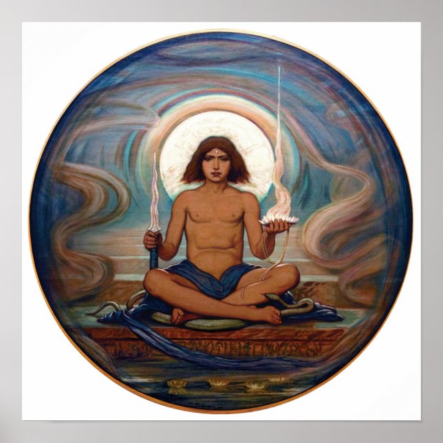 Poster Gardien du seuil par Elihu Vedder (Devant)