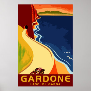 Poster Gardone Lake Garda