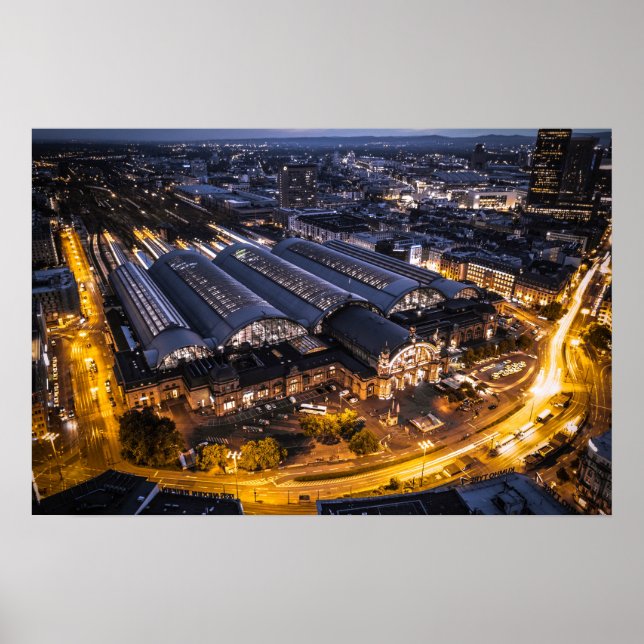Poster Gare centrale de Francfort-sur-le-Main FFM HBF (Devant)