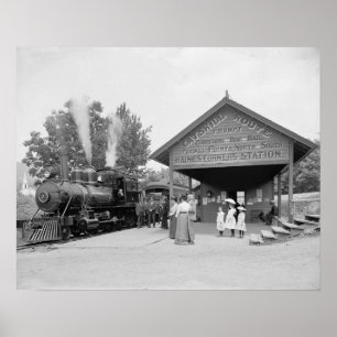 Poster Gare de Catskills, 1902. Photo ancienne