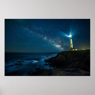 Poster Gare de Pigeon Point Californie