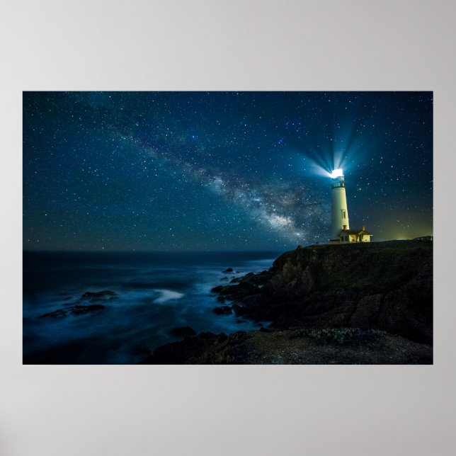 Poster Gare de Pigeon Point Californie (Devant)