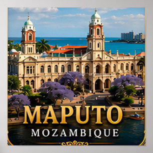 Poster Gare historique et élégance maritime de Maputo
