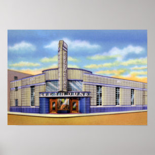 Poster Gare routière Evansville Indiana Greyhound