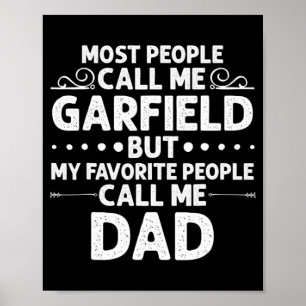 Poster GARFIELD Nom cadeau Fête des pères amusante Person