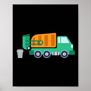 Poster Garge Camion Recycle Déchets Collector Earth Da