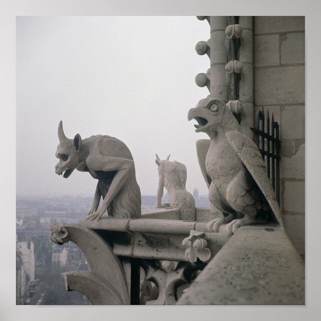 Poster Gargoyles sur la balustrade de la Grande (Devant)