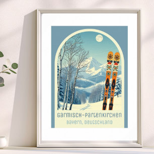 Poster Garmisch-Partenkirchen Allemagne Deutschland ski