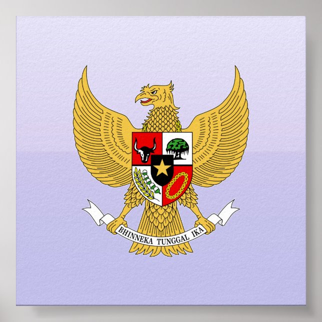 Poster Garuda Pancasila, t Armes Indonésie, Indonésie (Devant)