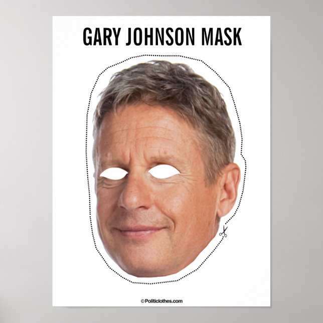 Poster Gary Johnson Mask Cutout (Devant)