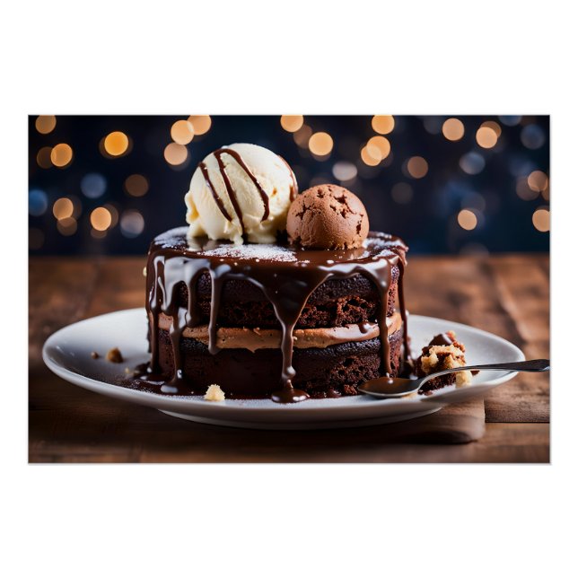Poster Gâteau au Chocolat (Devant)