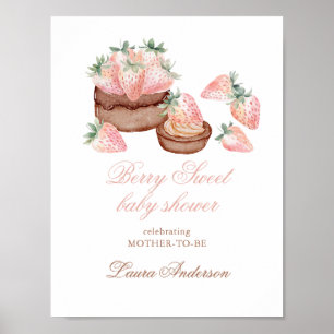 Poster Gâteau au Chocolat aux Fruits Rouges Classique pou