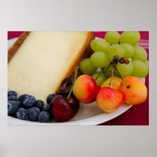 Poster Gâteau au fromage avec le fruit
