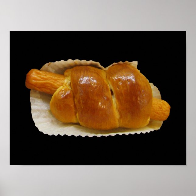 Poster Gâteau de chien chaud ... Restauration asiatique (Devant)