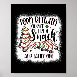 Poster Gâteau de Noël déchiré entre les regards comme un