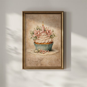 Poster Gâteau Floral