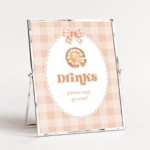 Poster Gâteau Little Cutie anniversaire table de boissons
