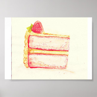 Poster Gâteau vintage