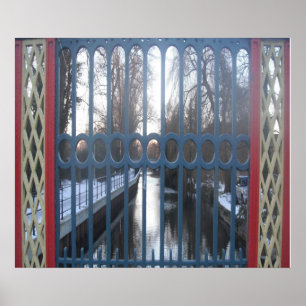 Poster Gated River View Thetford Großbritannien
