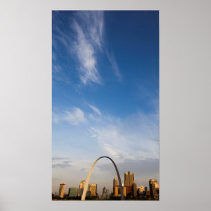 Poster Gateway Arch et le centre-ville de St. Louis