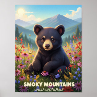 Poster Gatlinburg Smokey Mountains Merveilles sauvages