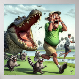 Poster Gator Hazards - Golf Art Print