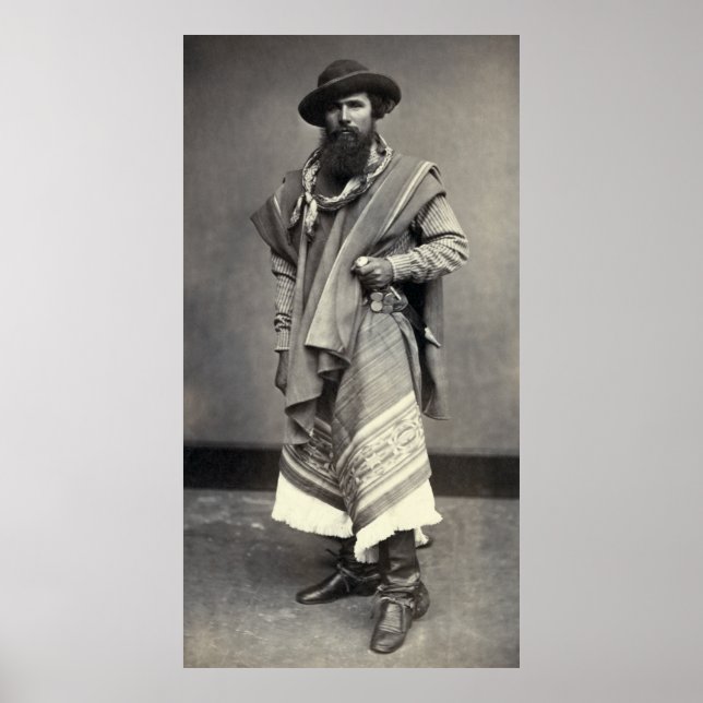 Poster Gaucho de la République argentine 1868 (Devant)