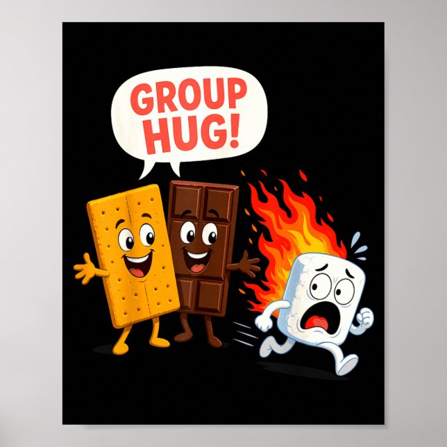 Poster Gaufre marshmallow drôle  (Devant)