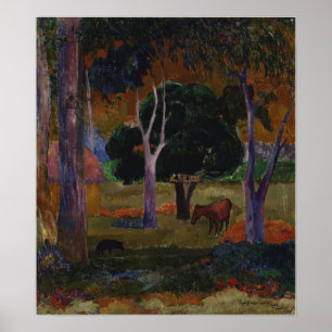 Poster Gauguin - Hiva Oa (Un cochon et un cheval) 1903