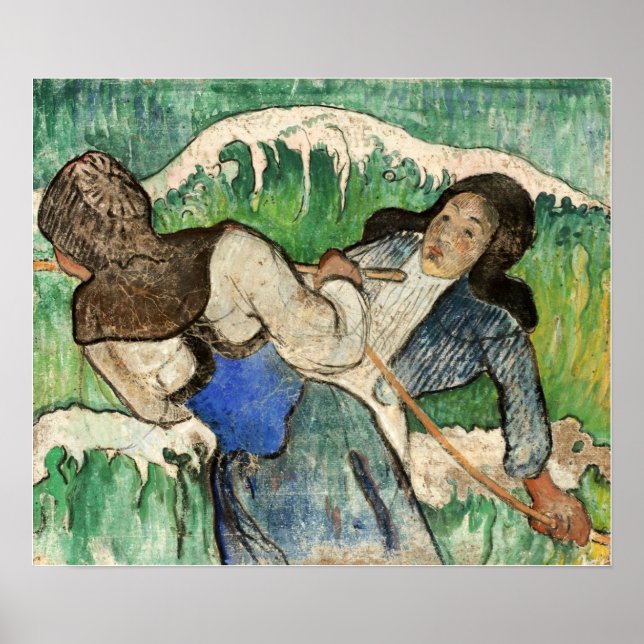 Poster Gauguin - Les rameurs d'algues 1888 (Devant)
