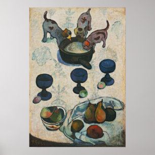 Poster Gauguin - Nature morte avec trois chiots 1888