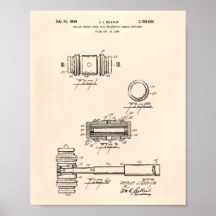 Poster Gavel d'art de brevet de la justice 1956 - vieux