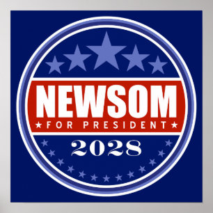 Poster Gavin Newsom pour Président 2028
