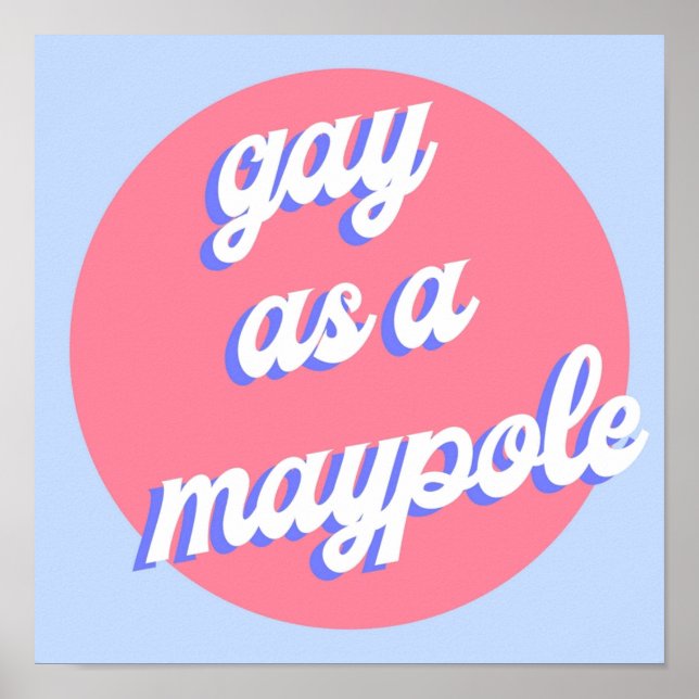 Poster Gay comme Maire ROUGE BLANC ET ROYAL BLUE (Devant)