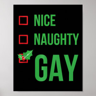 Poster Gay Funny Pajama cadeau de Noël
