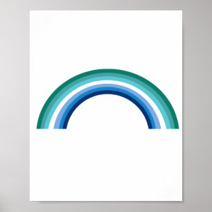 Poster Gay Masculin Arc-en-ciel Azur
