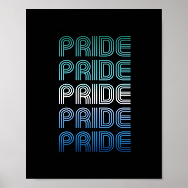 Poster Gay masculin Rétro Fierté Fierté (Devant)