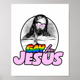 Poster Gay pour Jesus Rainbow