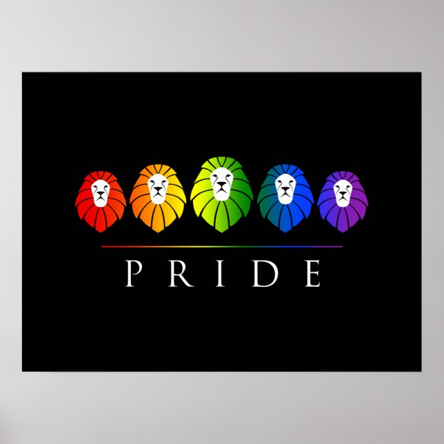 Poster Gay pride des Lions - LGBTQ (Devant)