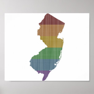 Poster Gay pride Rainbow du New Jersey