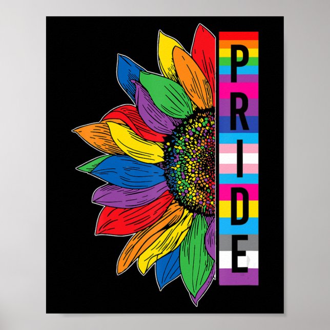 Poster Gay pride Sunflower Mois de sensibilisation LGBT 2 (Devant)