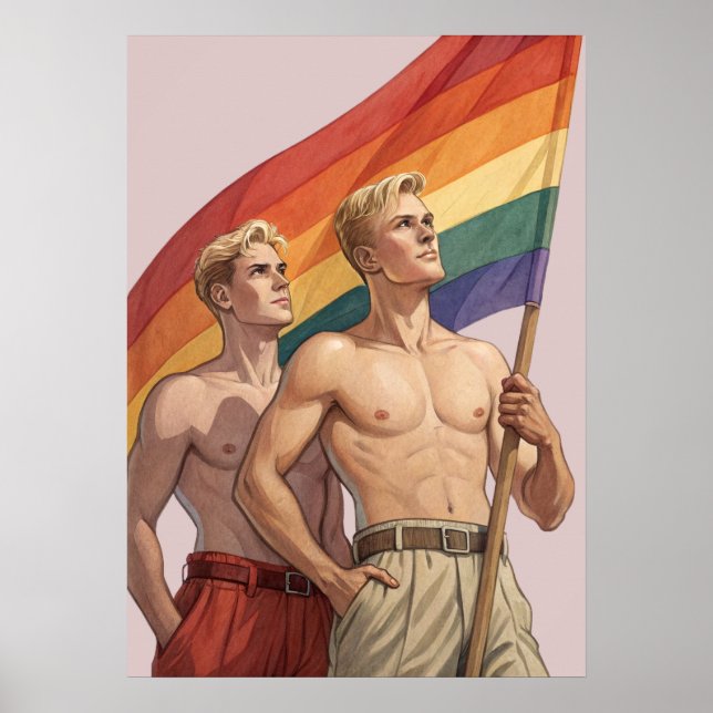 Poster gay pride vintage (Devant)
