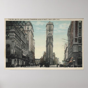 Poster Gay White Way, Times Carré NYC 1920