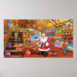Poster géant, atelier de Père Noël Noël fun magie
