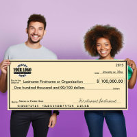 Géant Blank Check pour Sweetstakes & Awards