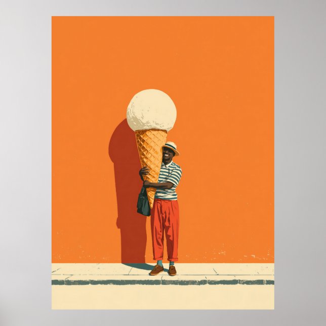 Poster Géant Crème de glace délice (Devant)