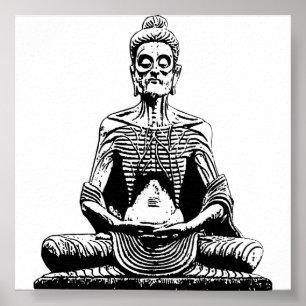 Poster géant du Bouddha affamé